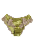 Dolce & Gabbana Green Silk Satin Lace Trim New Slip Underwear - Eljoys Fashion 