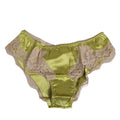 Dolce & Gabbana Green Silk Satin Lace Trim New Slip Underwear