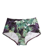 Dolce & Gabbana Eggplant Print High-Waist Briefs Underwear - Eljoys Fashion 