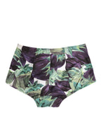 Dolce & Gabbana Eggplant Print High-Waist Briefs Underwear - Eljoys Fashion 