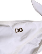 Dolce & Gabbana White Side Tie Logo Bikini Bottom Underwear - Eljoys Fashion 