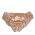 Dolce & Gabbana Nude Beige Silk Satin Bow Lace Trim Underwear