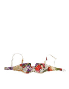 Dolce & Gabbana Floral Print Semi Padded Balconette Bra Underwear - Eljoys Fashion 