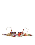 Dolce & Gabbana Floral Print Semi Padded Balconette Bra Underwear