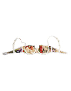 Dolce & Gabbana Floral Print Semi Padded Balconette Bra Underwear - Eljoys Fashion 