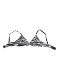 Dolce & Gabbana Black White Zebra Print Sheer Mesh Bralette Underwear - Eljoys Fashion 