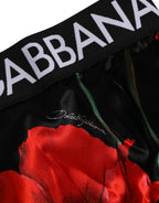 Dolce & Gabbana Black Floral Print High Waist Sheer Mesh Underwear - Eljoys Fashion 
