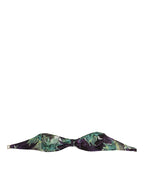 Dolce & Gabbana Purple Green Leaf Print Bandeau Swimwear Underwear - Eljoys Fashion 