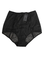 Dolce & Gabbana Black High Waist Mesh Sheer Shapewear Underwear - Eljoys Fashion 