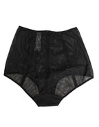 Dolce & Gabbana Black High Waist Mesh Sheer Shapewear Underwear - Eljoys Fashion 