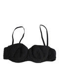 Dolce & Gabbana Black Polyester Embroidered Underwire Bra Underwear - Eljoys Fashion 