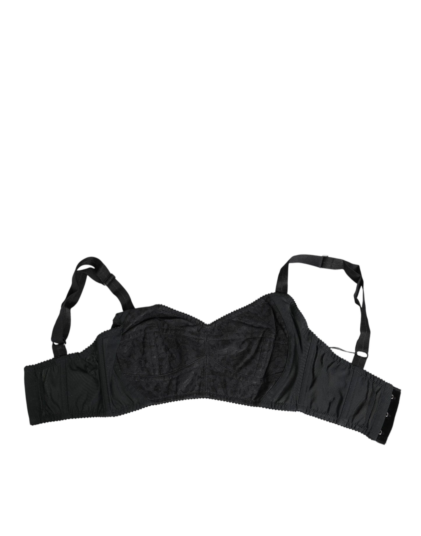 Dolce & Gabbana Black Stretch Nylon Bustier Bra Underwear Dolce & Gabbana