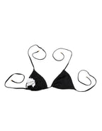 Dolce & Gabbana Black Embroidered Triangle Swimwear Underwear