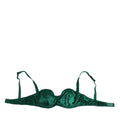 Dolce & Gabbana Green Satin Semi-Padded Underwire Musk Underwear