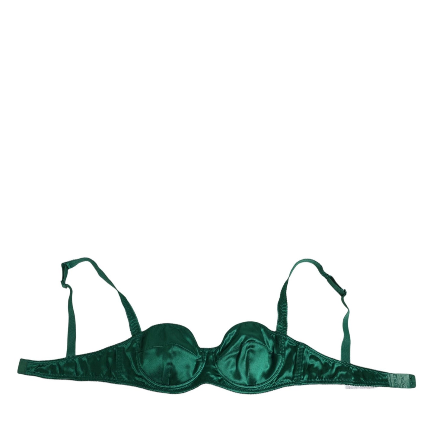 Dolce & Gabbana Green Satin Semi-Padded Underwire Musk Underwear