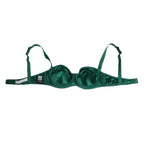 Dolce & Gabbana Green Satin Semi-Padded Underwire Musk Underwear