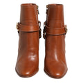 Dolce & Gabbana Brown Leather DG Logo Buckle Ankle Boots Shoes Dolce & Gabbana