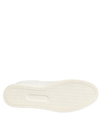 Dolce & Gabbana White Leather Rose Embroidery Low-Top Shoes