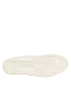 Dolce & Gabbana White Leather Sacre Heart Patch Sneakers Shoes