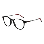 Hugo Boss black acetate glasses frames with sleek design and clear lenses, stylish eyewear for a modern look.