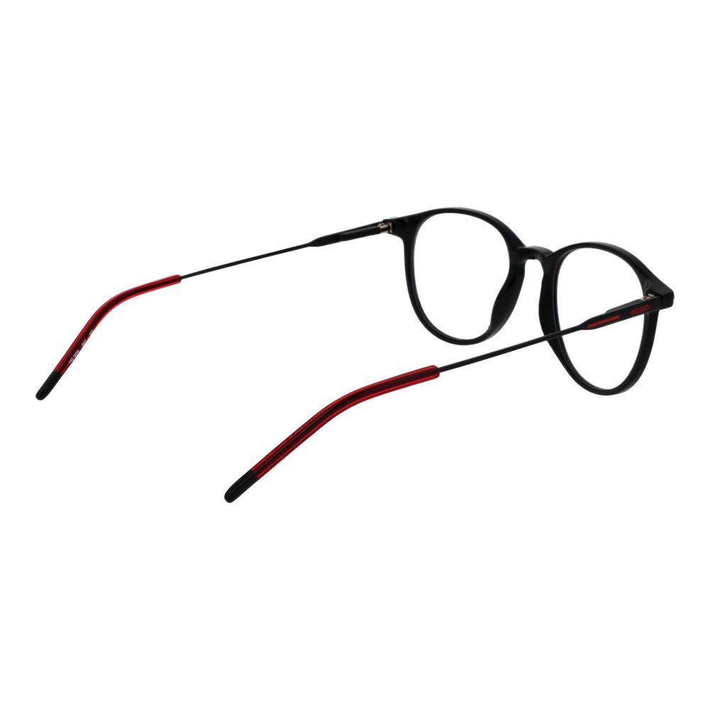 Hugo Boss black acetate glasses frames with sleek design and clear lenses, stylish eyewear for a sophisticated look.