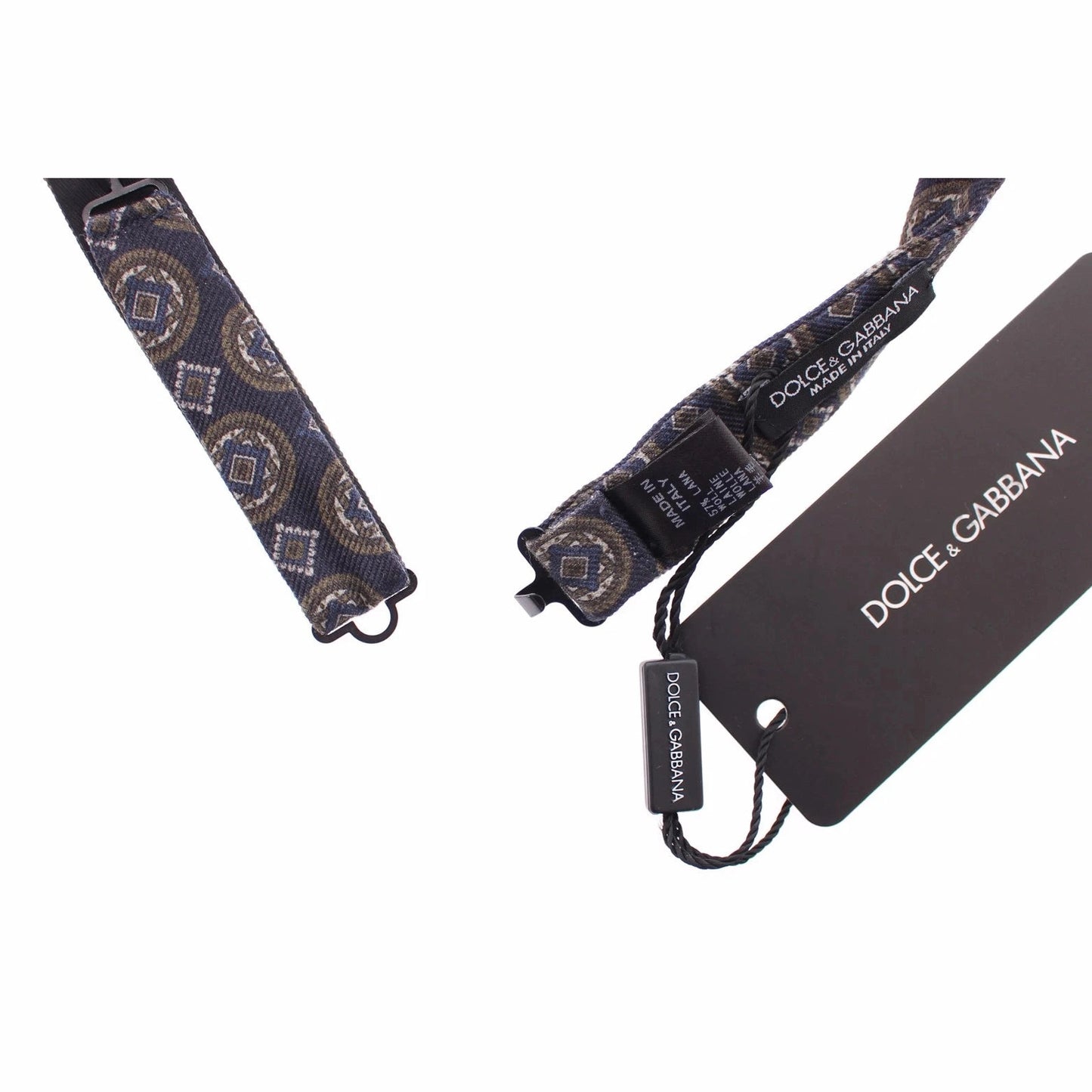 Dolce & Gabbana Blue Silk Baroque Fantasi Tied Bow Tie Papillon