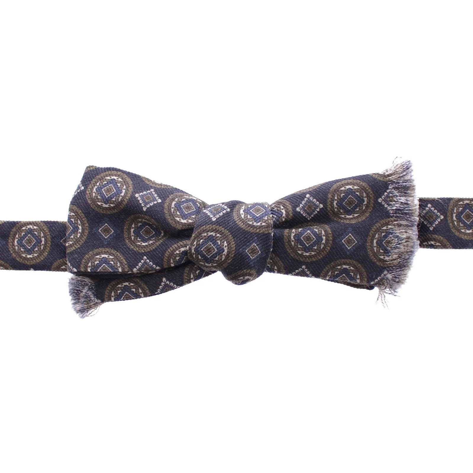 Dolce & Gabbana Blue Silk Baroque Fantasi Tied Bow Tie Papillon