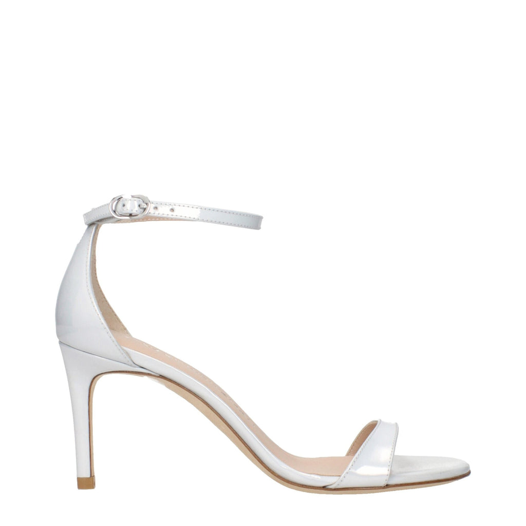Stuart Weitzman White Leather Stiletto Heel Sandals Stuart Weitzman