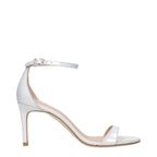 Stuart Weitzman White Leather Stiletto Heel Sandals Stuart Weitzman