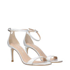 Stuart Weitzman White Leather Stiletto Heel Sandals Stuart Weitzman