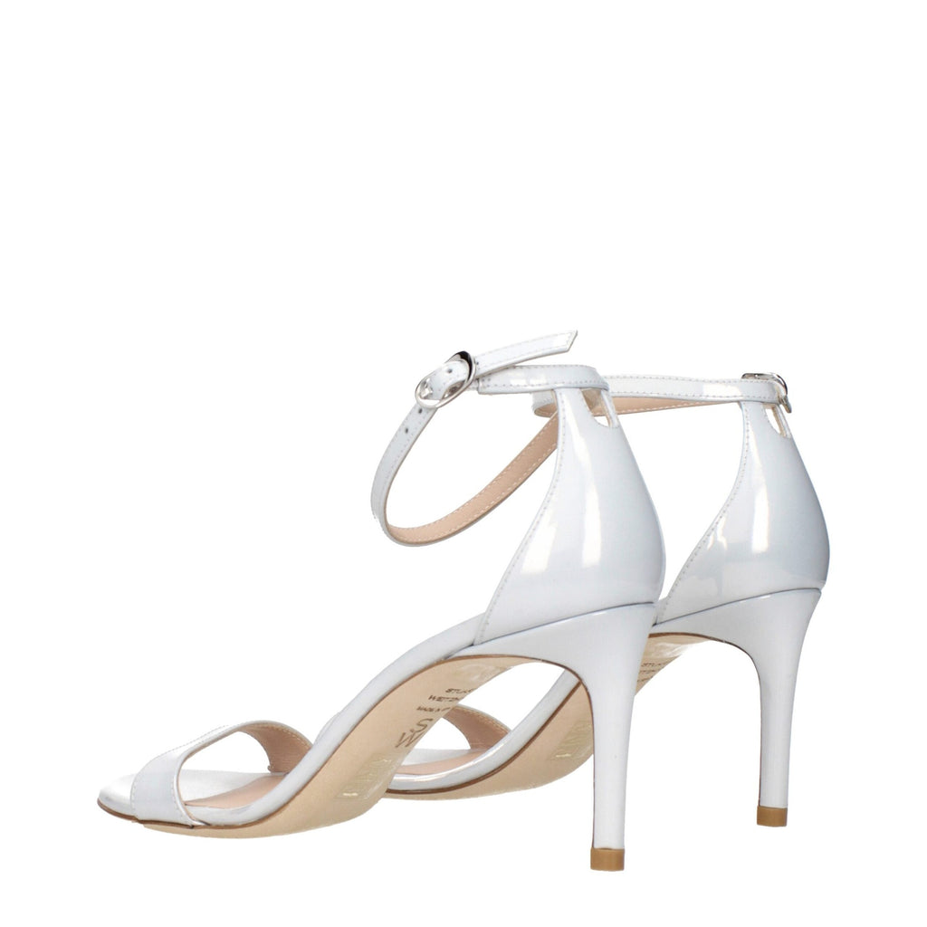 Stuart Weitzman White Leather Stiletto Heel Sandals Stuart Weitzman