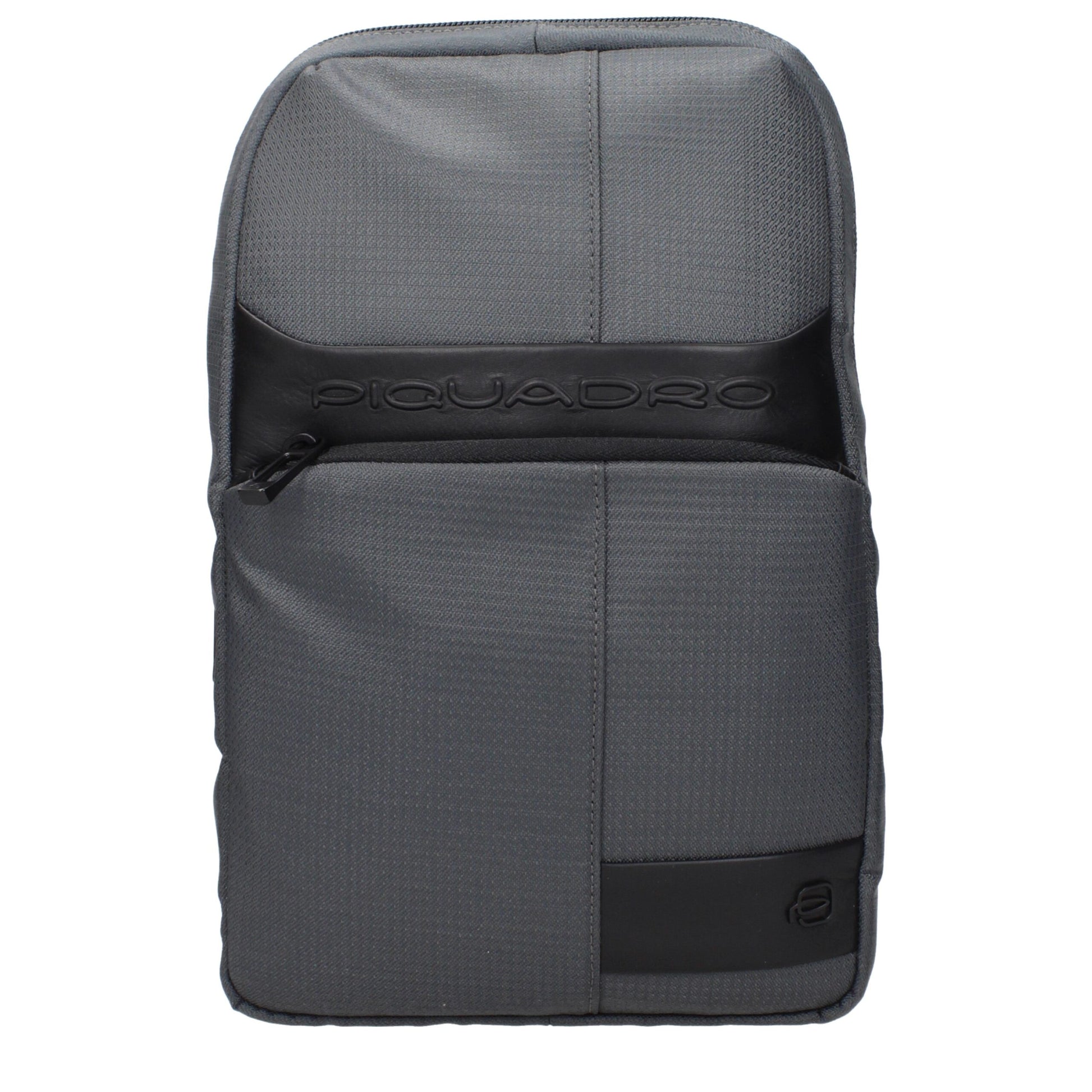 Piquadro Gray Fabric Crossbody Bag Piquadro