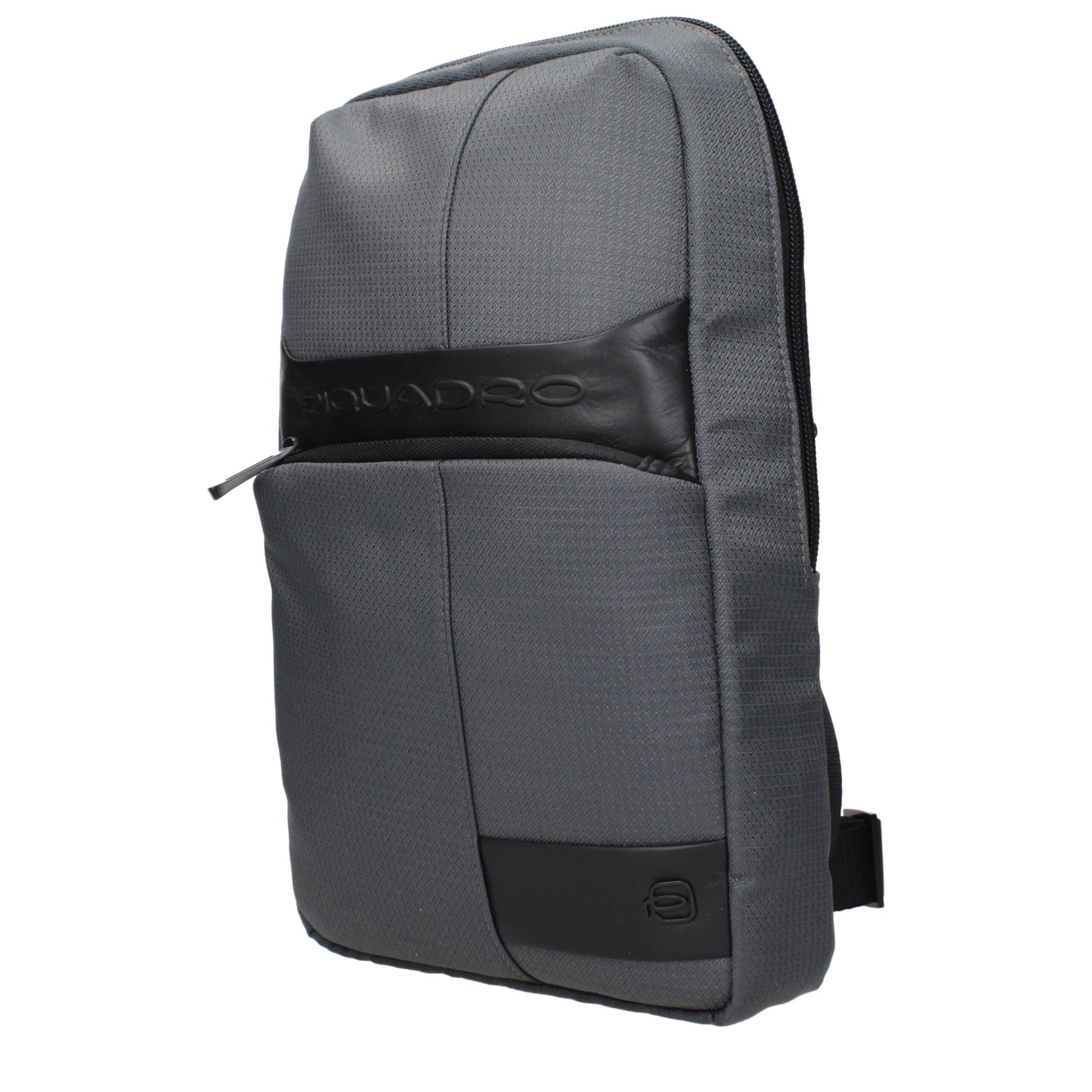 Piquadro Gray Fabric Crossbody Bag Piquadro