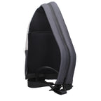 Piquadro gray fabric backpack with adjustable straps and multiple compartments, designed for stylish everyday use.