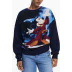 Desigual Blu Cotton Women Sweatshirt - Eljoys Fashion 