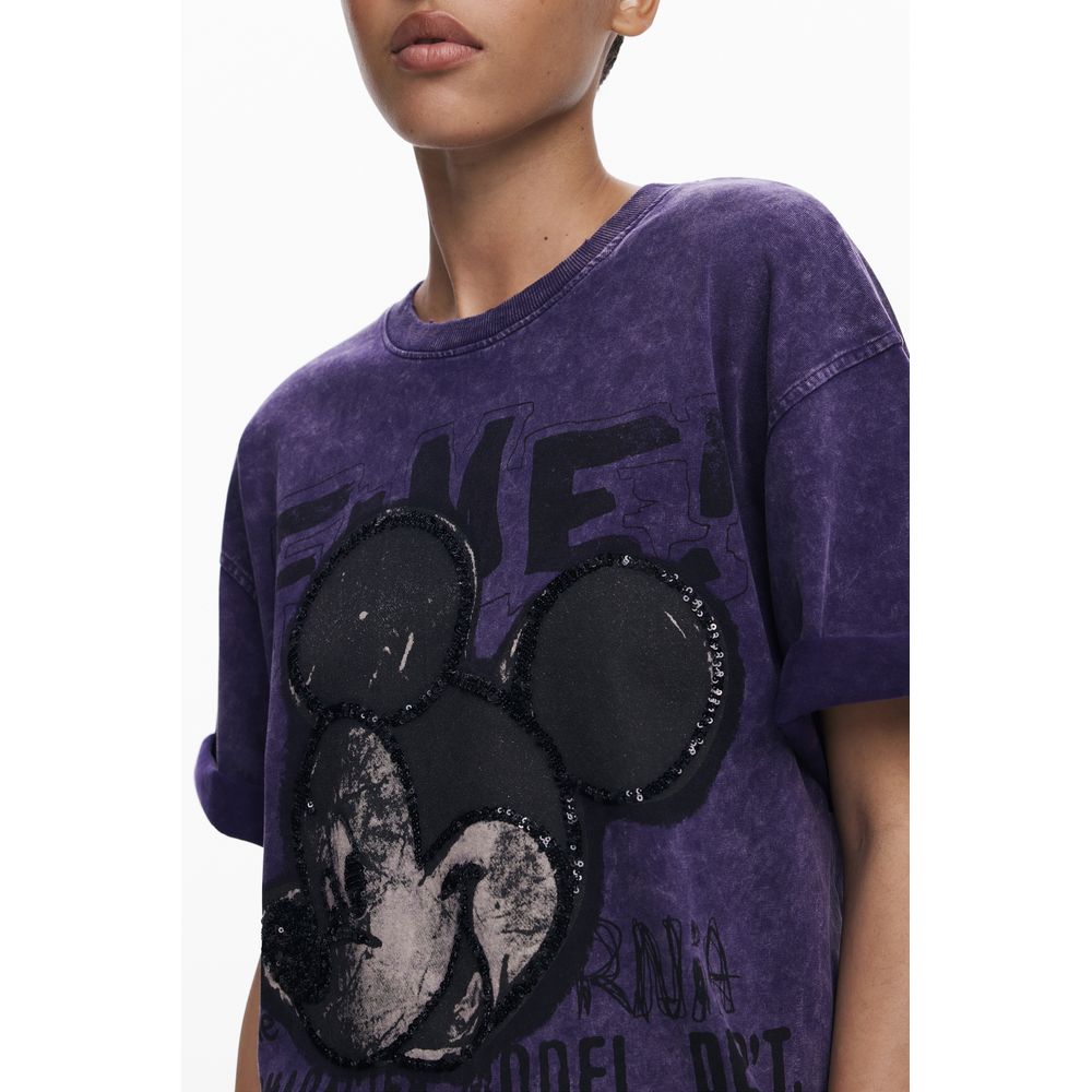 Desigual Purple Cotton Women T-Shirt
