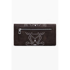 Desigual brown women’s wallet made of polyurethane with a stylish design and multiple card slots.