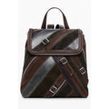 Desigual brown polyurethane women's backpack with adjustable straps and stylish design, perfect for everyday use.