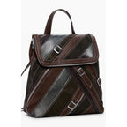 Desigual brown polyurethane women’s backpack with adjustable straps and stylish design, perfect for everyday use.