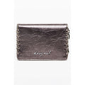 Desigual Bronzo polyurethane women’s wallet with a sleek design and multiple card slots, shown in a close-up shot.