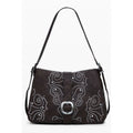 Desigual brown polyurethane women's handbag with textured design and shoulder strap, stylish and functional accessory.