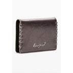 Desigual Bronzo polyurethane women’s wallet with multiple card slots and zippered coin pocket, stylish and functional accessory.