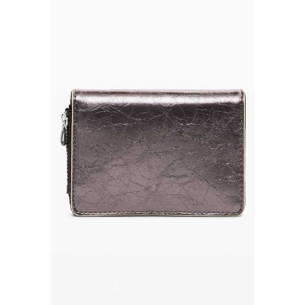 Desigual Bronzo polyurethane women's wallet with multiple card slots and a sleek, stylish design.