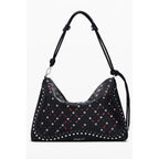 Desigual black polyurethane women's mini bag with adjustable strap and stylish design, ideal for casual or evening use.