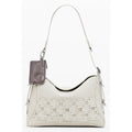 Desigual beige polyurethane women's bag with structured design and top handles, featuring stylish details and a spacious interior.