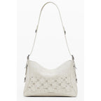 Desigual beige polyurethane women's bag with stylish design and adjustable shoulder strap, featuring a spacious interior.