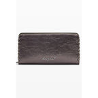 Desigual bronze polyurethane women’s wallet with multiple card slots and a zip-around design.
