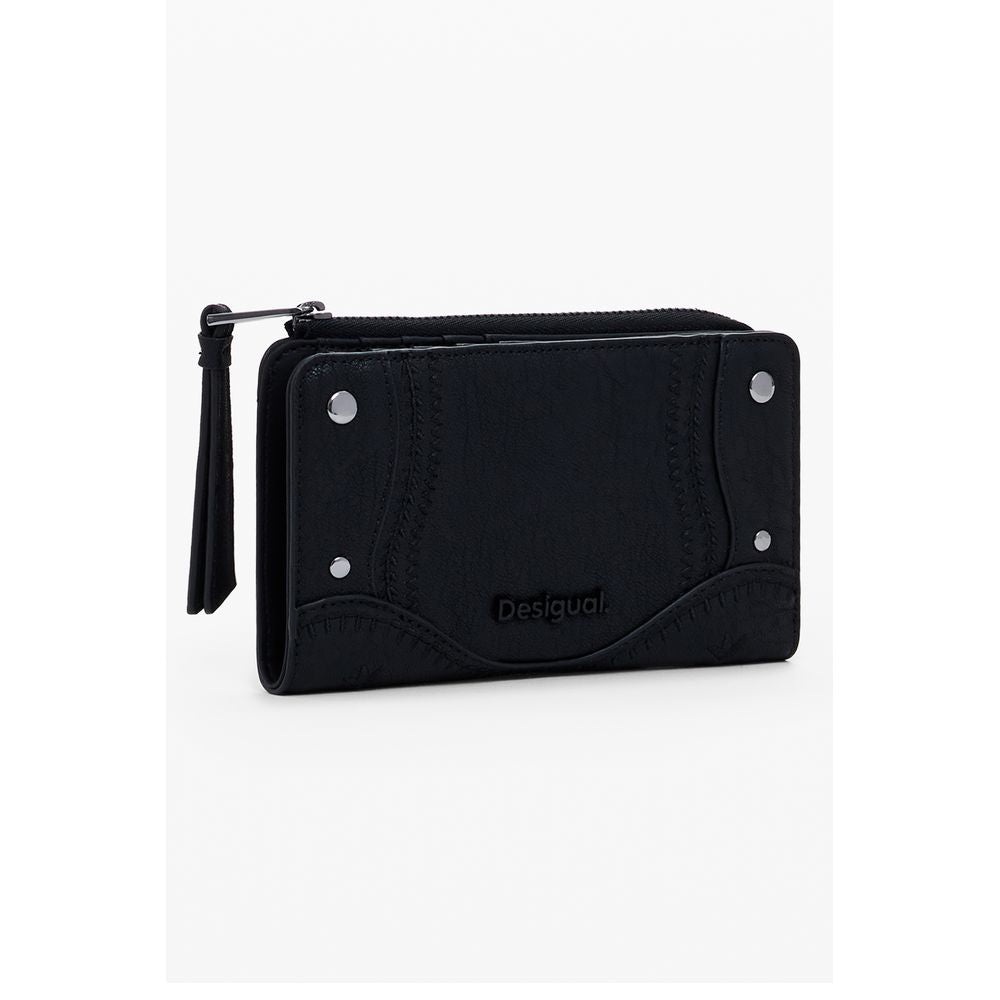 Desigual Nero Poliuretano Women Wallet - Eljoys Fashion 