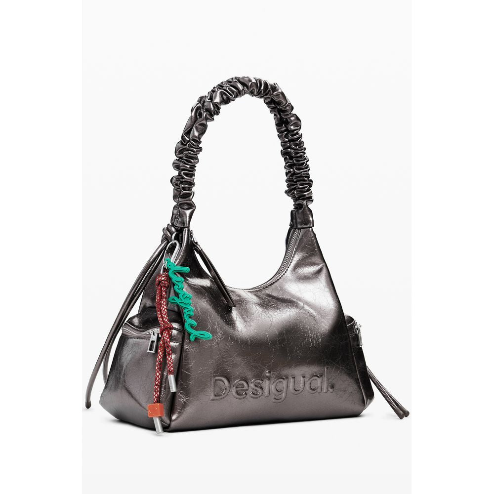 Desigual Bronze Polyethylene Women Handbag Desigual