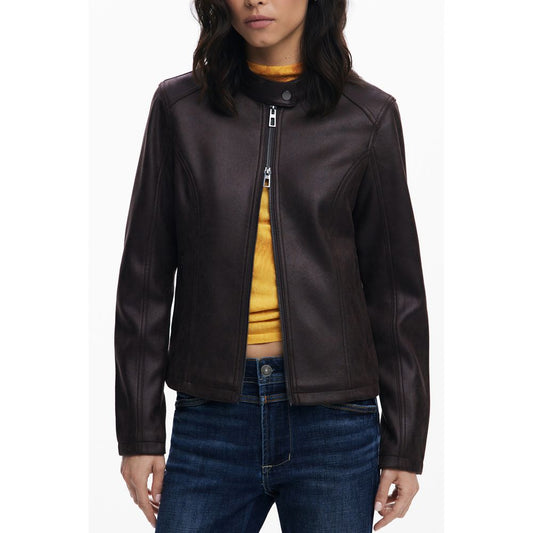 Desigual Brown Polyester Women's Jacket Desigual